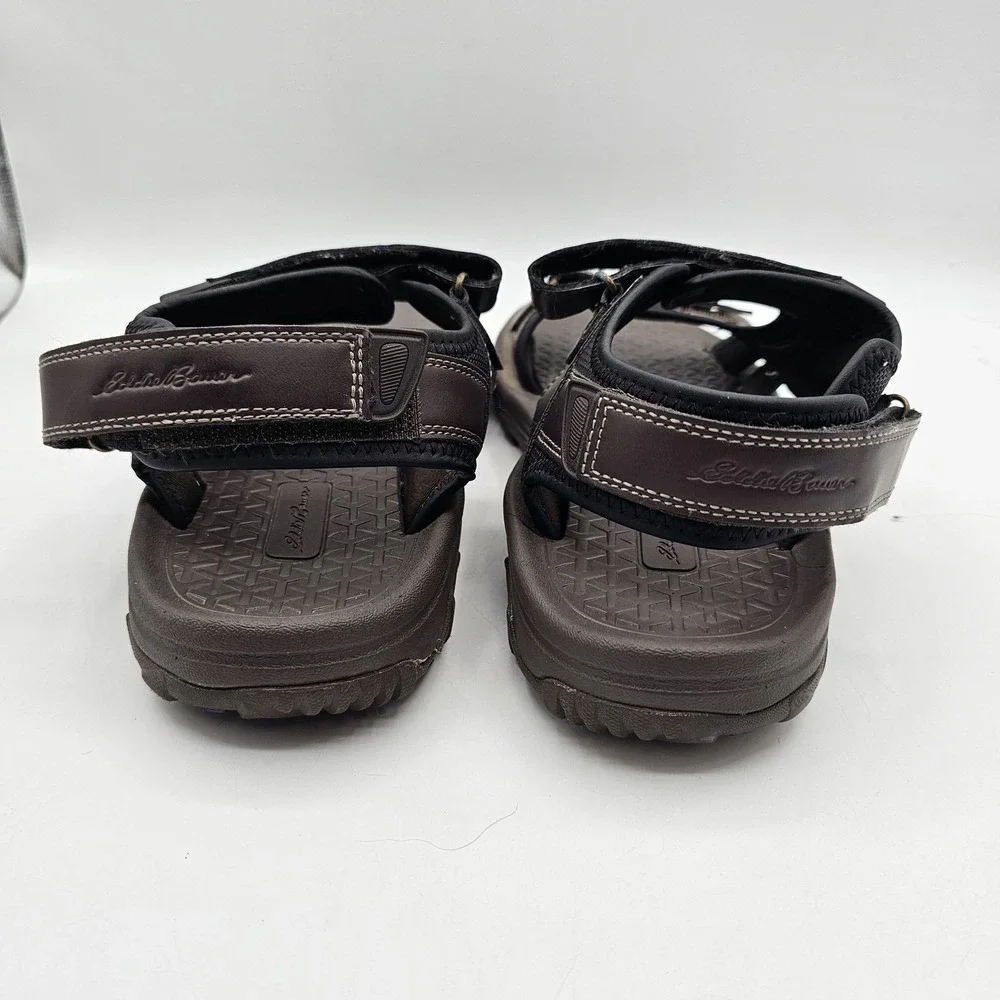 Eddie Bauer Sandals Shoes Mens Size‎ 11 Brown Hook & Loop Adjustable Comfort
